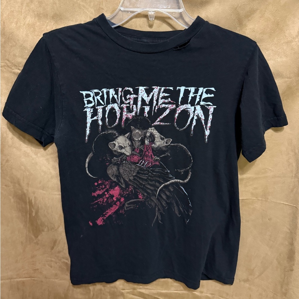 Y2K Bring me the horizon 2000s Black Graphic T-Shirt
